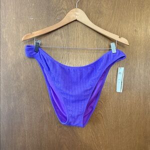 No Boundaries Vibrant Purple Textured Bikini Bottoms